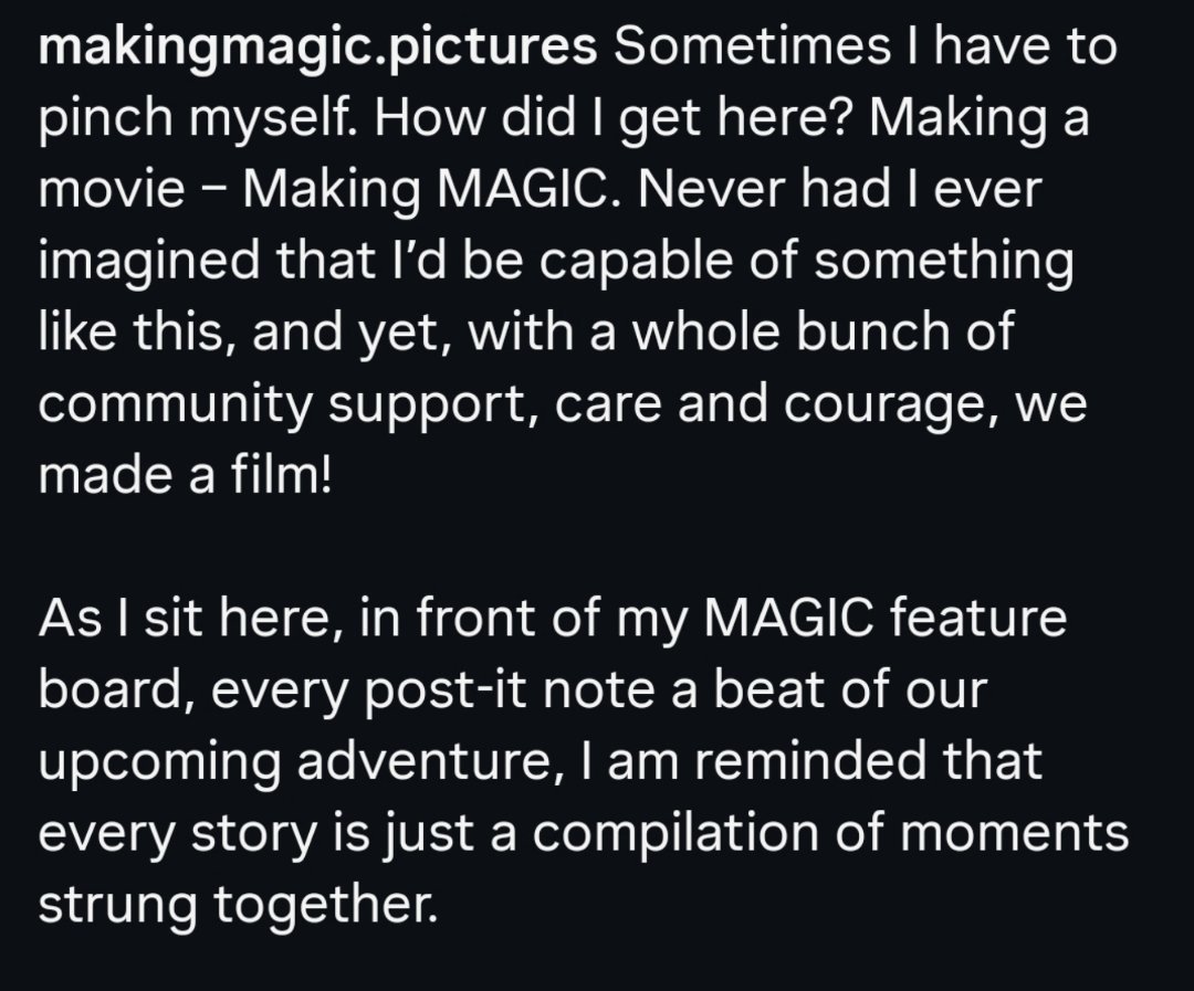 elke_d1202_mfs's tweet photo. A message from Dom about their journey making "Magic".
Wish I could join the "Magic" Event in London. But I still hope to get to watch the short in next future...
#MakingMagicPicture
#MakingMagicinLondon https://t.co/N38sZx9aqS