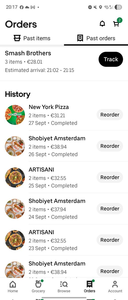 APxx77's tweet photo. I spend €250 to €300 a week with @UberEats and I'm finally calling it a day. The final straw? My driver cancelling when my food had already been sat there ages waiting to be picked up, and support then telling me they can nothing until it sits there for a further 45 minutes 🤣 https://t.co/zix0xTSLu3