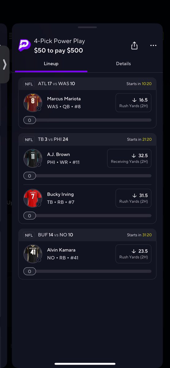 Gif7ed's tweet photo. @PotdPrizepicks They bumped plays quick https://t.co/hUVuDBNccm