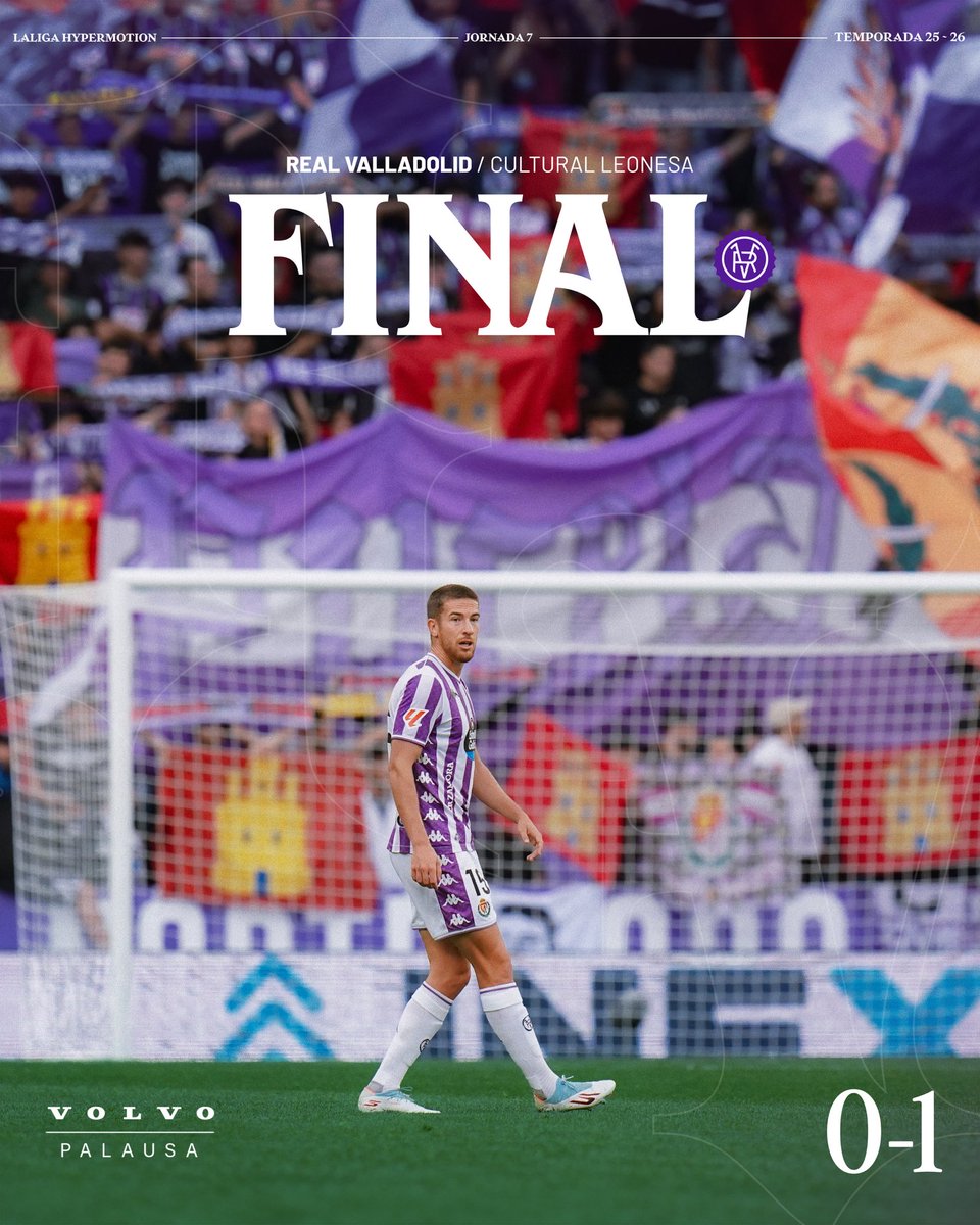 realvalladolid's tweet photo. ⎾0✕1⏋ ▪ FINAL DEL PARTIDO
El Pucela cae por la mínima en casa.
#RealValladolidCultural @VolvoPalausa https://t.co/wOK3gdsyS1