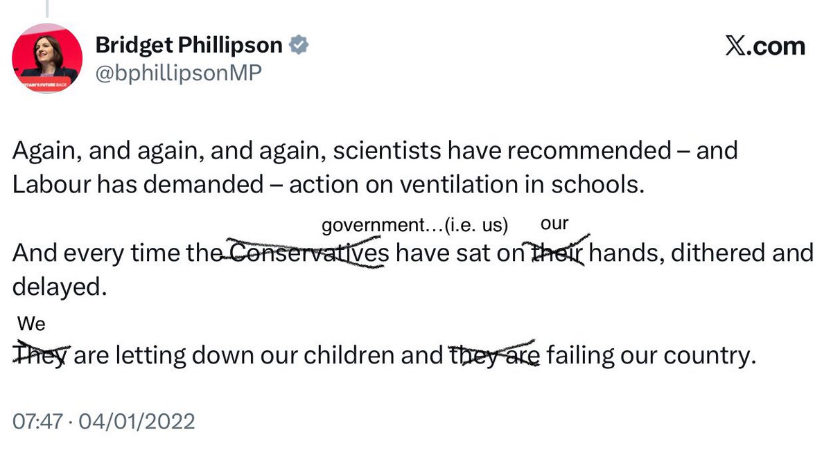 Does <a href="/bphillipsonMP/">Bridget Phillipson</a> know? Does she care?