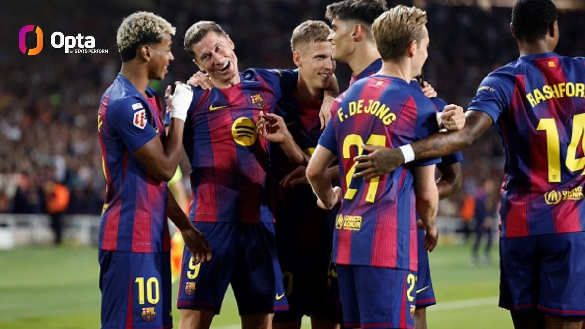 9 - El Barcelona ha sumado 9 puntos tras ir perdiendo en LaLiga 2025/26, más que cualquier otro equipo en las cinco grandes ligas de Europa esta temporada. Remontada.