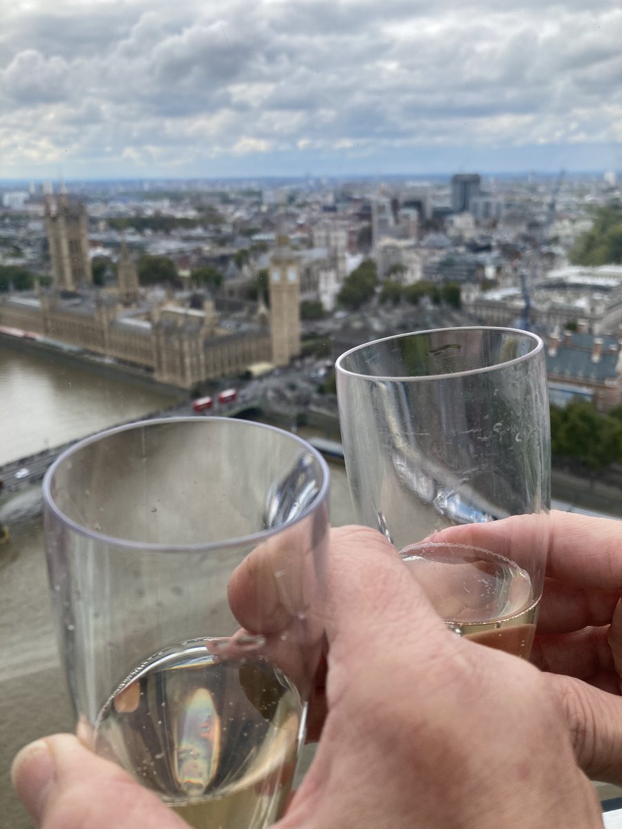 APegrum's tweet photo. 23miles this week for #NHS1000miles with swimming, short cycles and plenty of walking. We finally went on the London Eye, 25years after it arrived in London 🤣. St Thomas’ Hospital ❤️ YTD 748miles https://t.co/nAVwHoDeGt