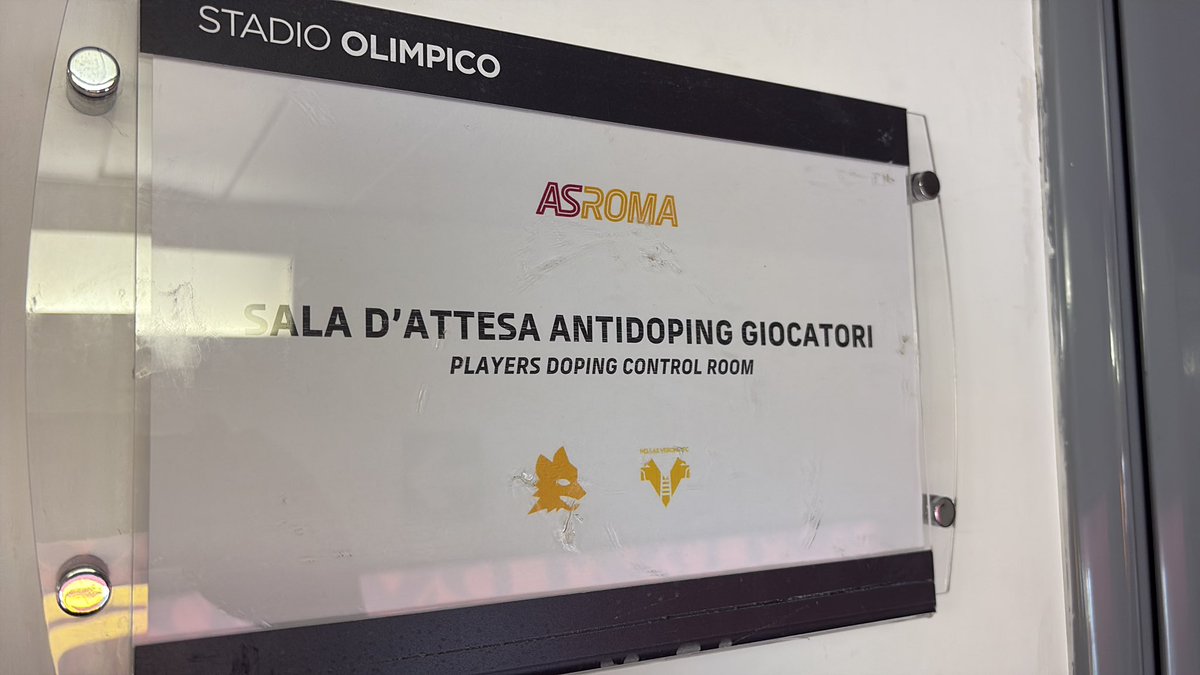 #RomaVerona
#antidoping
<a href="/SerieA/">Lega Serie A</a> 
<a href="/FIGC/">FIGC</a> 
#stadioolimpico
<a href="/Coninews/">CONI</a>