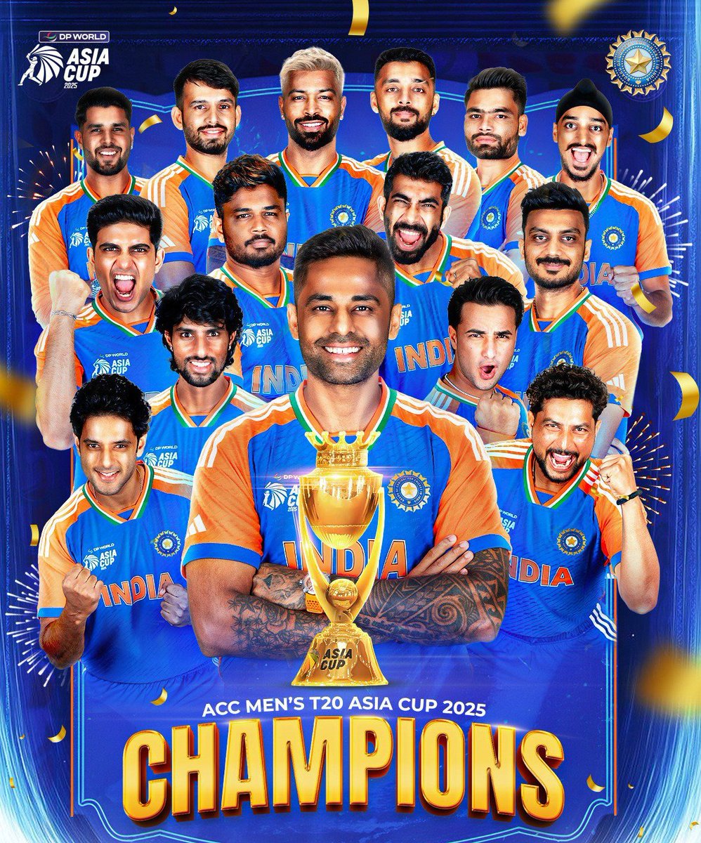 Jobner_Vivek's tweet image. भारत ने जीता एशिया कप 2025
💐💐🎊🎊
@8PMnoCM
@BCCI