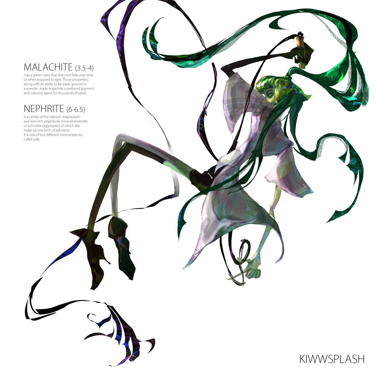 malachite
#宝石の国 #創作宝石