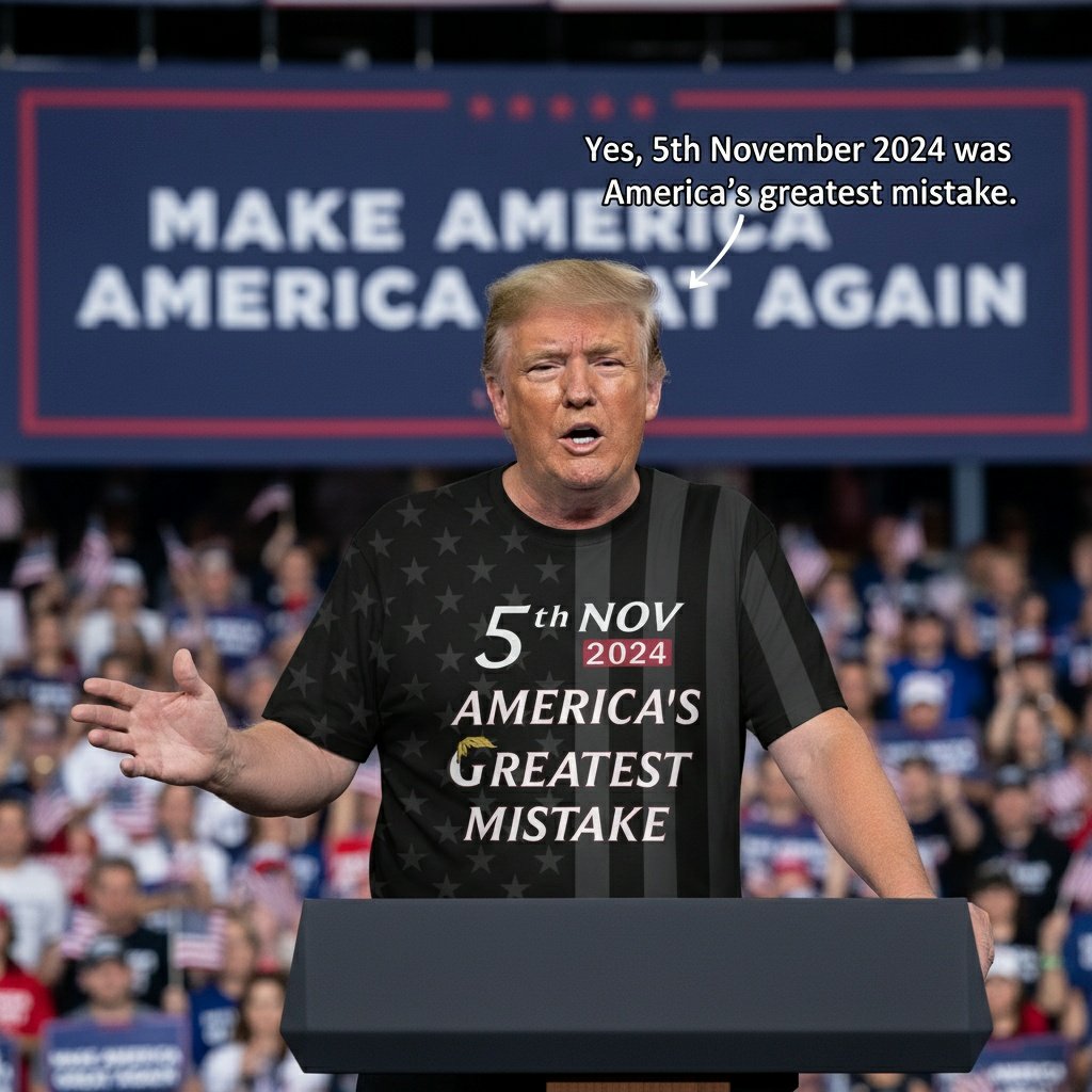 Milda_Design's tweet photo. Yes, 5th November 2024 was America's Greatest Mistake!

👇👇👇
https://t.co/DPPLb19j0m

#fdt #trump #America #dumpthetrump #IMPEACHTrumpNOW https://t.co/OegHXbdN5v