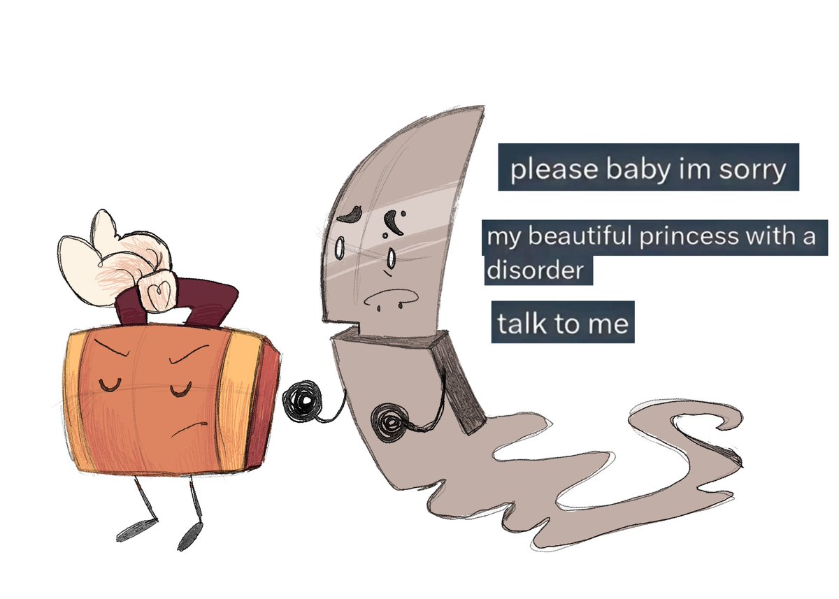 ThereMob's tweet image. // knifecase

is this what happens when suitcase is mad at him
#osc #inanimateinsanity