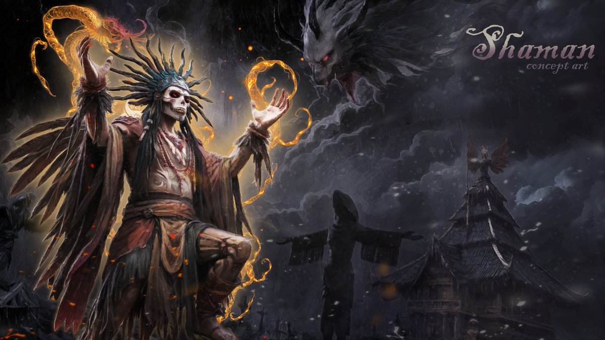 CascadeXStudios's tweet photo. 💫 Your first look at concept art for our Shaman class: Where ancient wisdom meets untold power

#IndieDev #GameDev #RPG #NoAI https://t.co/TEBSug7w11