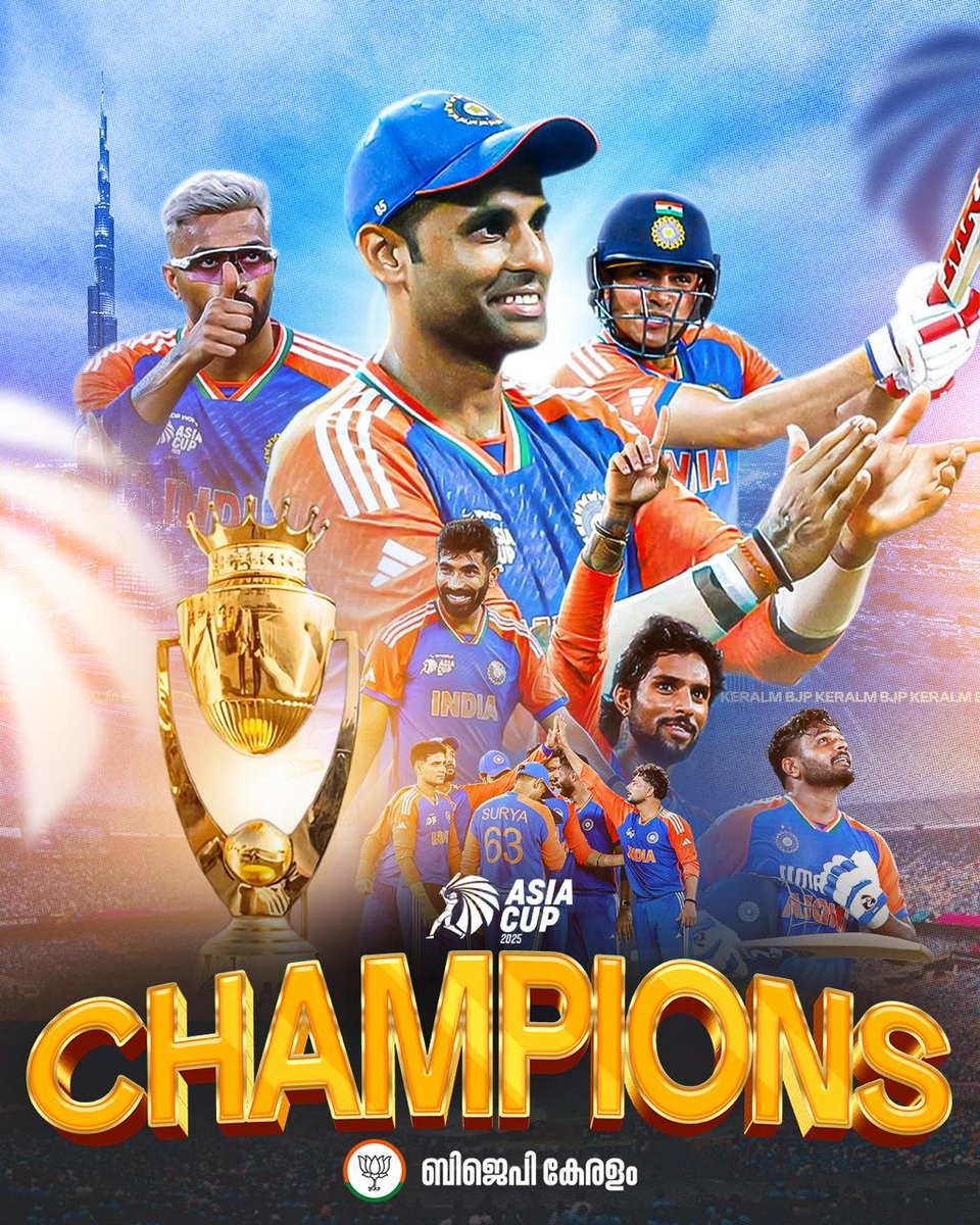 A spectacular display of grit, determination, and teamwork by our champions! Heartiest congratulations to Team India on a dominant victory to secure the Asia Cup trophy. Every player showed immense character and skill. This win is a testament to the power of our national spirit