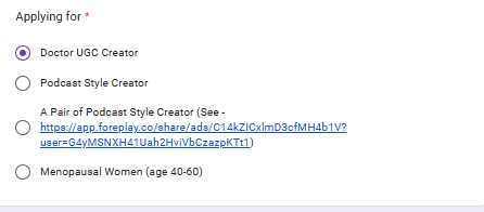 Looking for UGC Creators for a Supplement brand, please see the image below!  (age 40-60)

US based creators only.

Here is the application form: docs.google.com/forms/d/e/1FAI…

#UGC #ugcopportunity #ugccreators