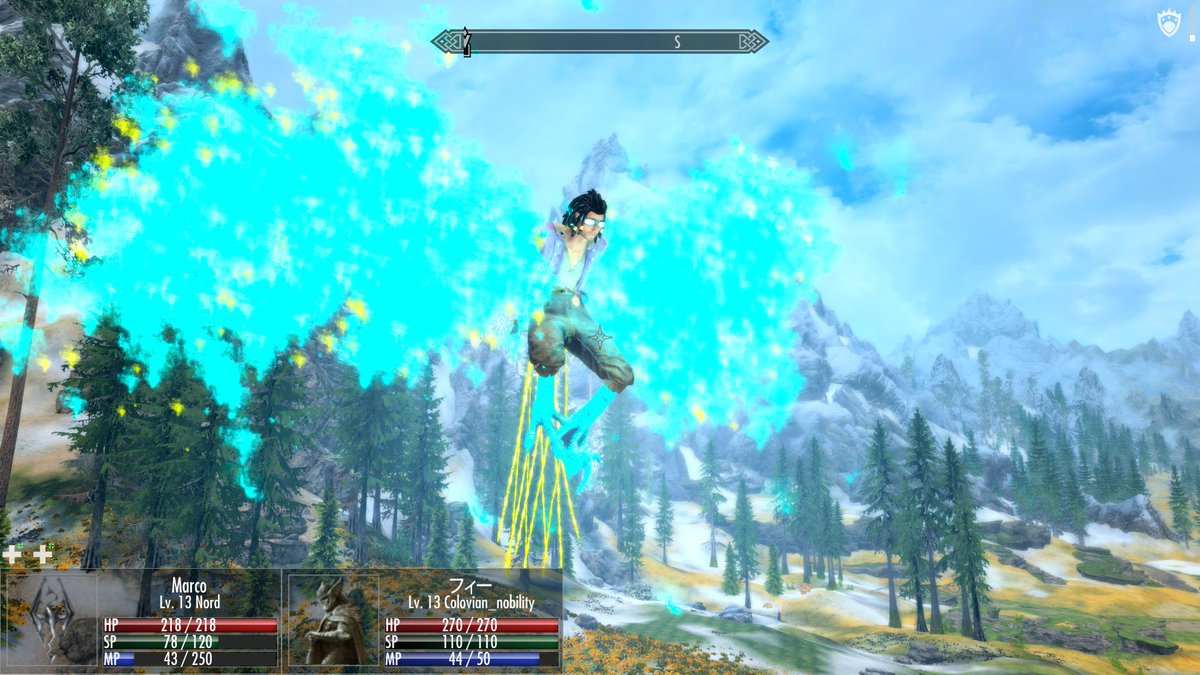 hrk4110's tweet photo. CreationClubの装備弄ってマルコっぽい装備作った！
めっちゃカッコええやん・・・
#Skyrim #SkyrimAE #マルコ #ワンピース https://t.co/7zLRkowaeL