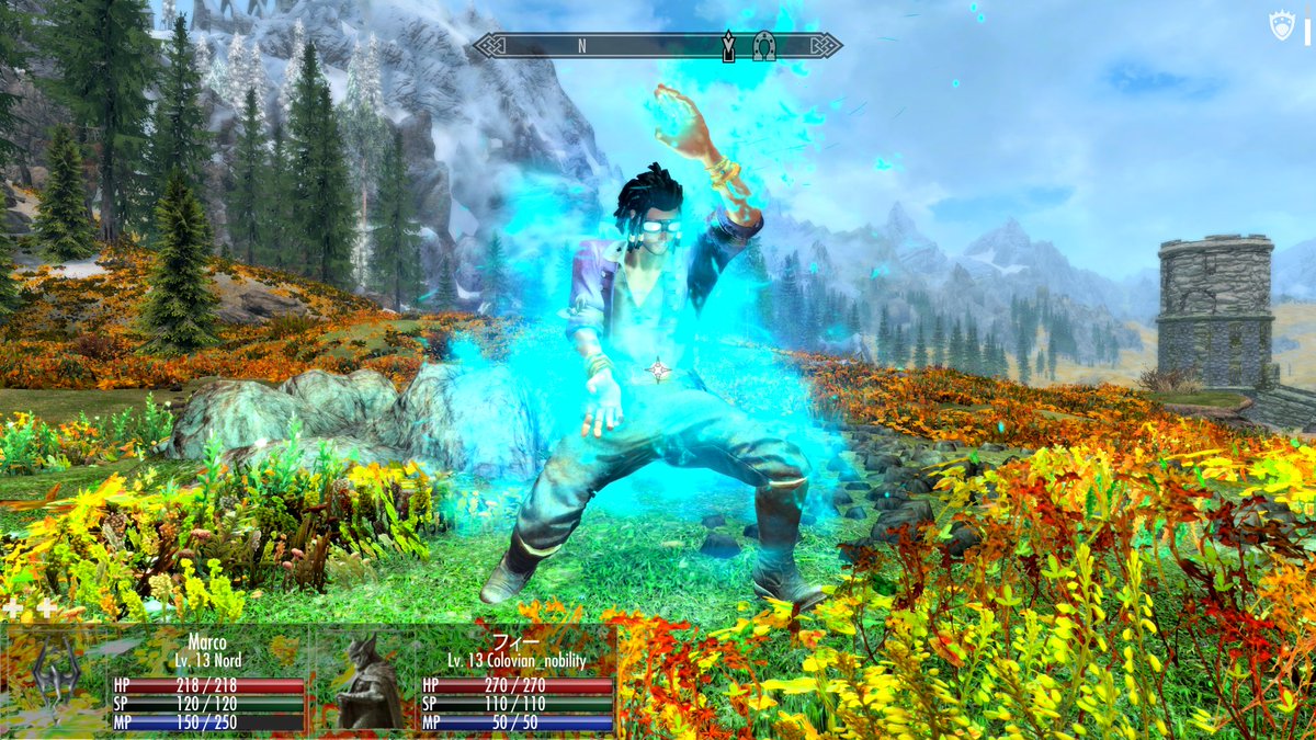 hrk4110's tweet photo. CreationClubの装備弄ってマルコっぽい装備作った！
めっちゃカッコええやん・・・
#Skyrim #SkyrimAE #マルコ #ワンピース https://t.co/7zLRkowaeL