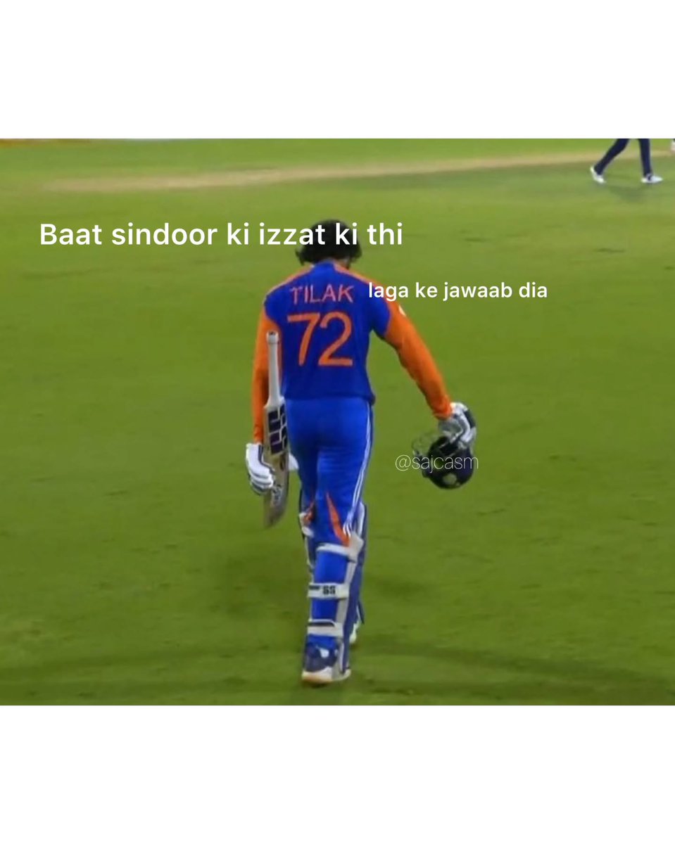 Naam hai Tilak verma ..
Kaam Vijay Tilak karna 🇮🇳 🇮🇳 🫡

Operation Sindoor ...continues 
#AsiaCup #indvspak2025
