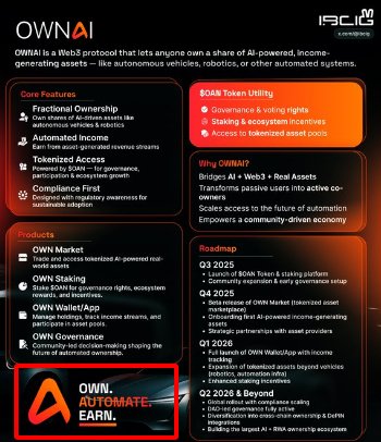 Why rent AI from closed-box giants when you can own it? 🤯

@ownainetwork puts training, deployment &amp; governance on-chain → co-owned by the community.

🚀 Decentralized training
🚀 Shared ownership of models &amp; fleets
🚀 Transparent votes &amp; auditable ops
🚀 Rev-share via $OWNAI
