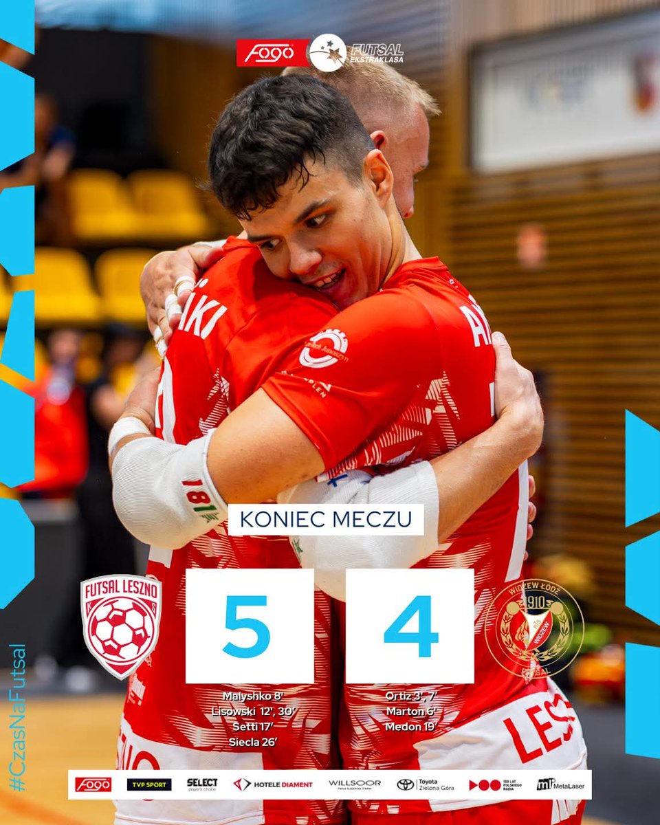 Emocje do samego końca 🌪️ GI Malepszy Leszno nadrabia straty z początku spotkania i zwycięża z Widzew Futsal 🔥

📸 Jakub Schwarz
—
🔚 #LESWID 5:4
#CzasNaFutsal