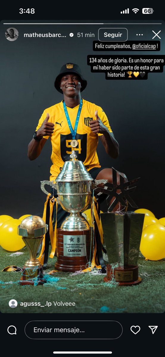 Un fenómeno Matheus Babi. Siempre agradecido y autocrítico. 

Debe ser recordado por aquel gol vs Defensor, que a la larga, fue clave para la obtención de la 54.