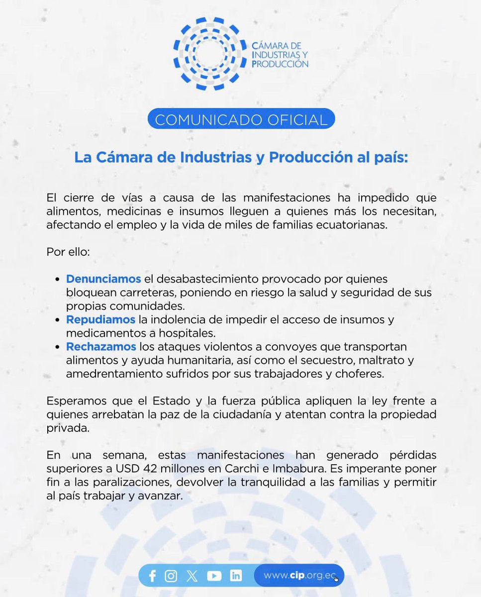 CamaraCIP's tweet image. 📢 #ComunicadoOficial ⬇️