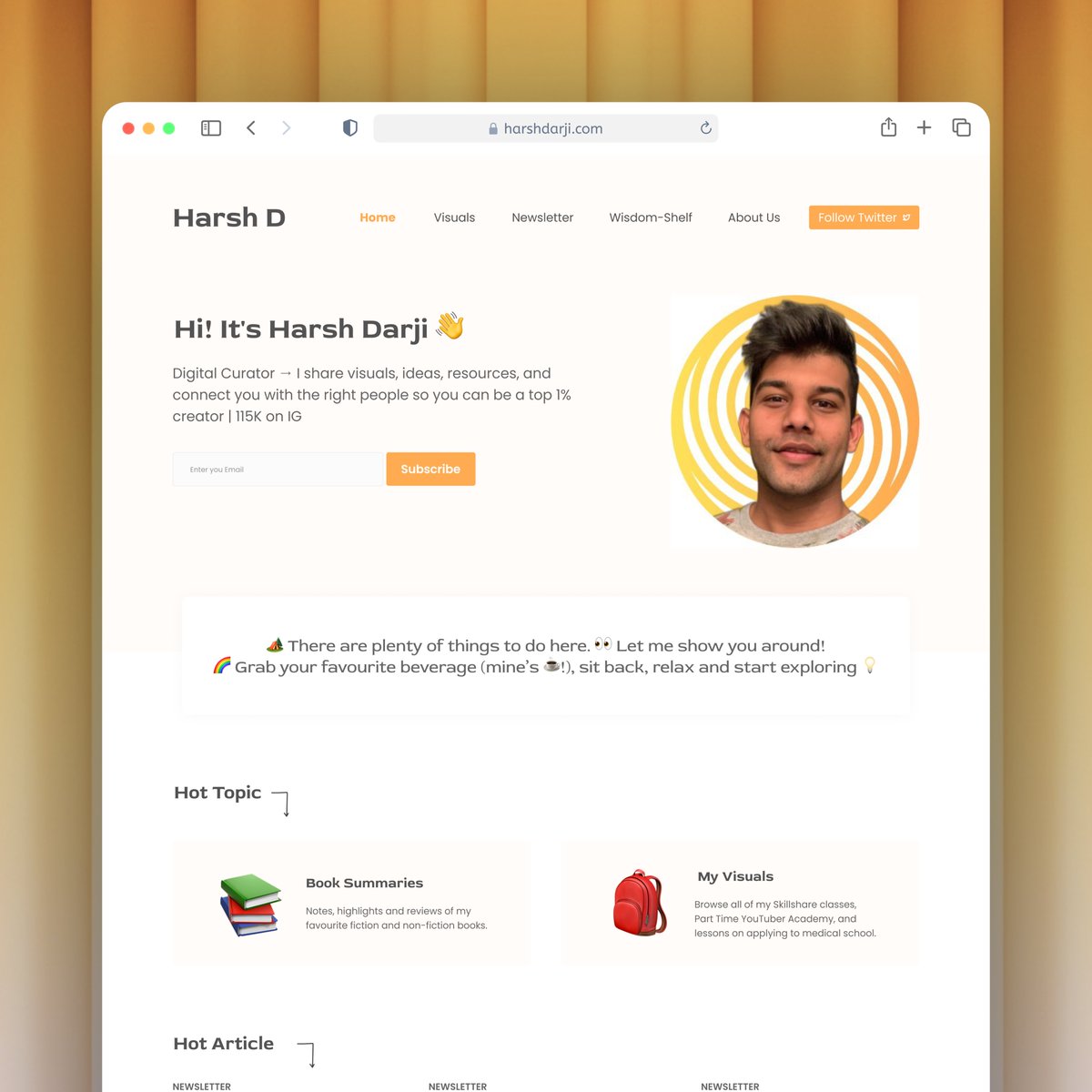 GenResAgency's tweet photo. Harsh Darji’s personal website was designed to be more than just a portfolio — it’s a digital hub that curates ideas, visuals, and resources while connecting with a growing creative community.
  
(Full case study in the comments)  
  
- 
- 
- 
- 
- 
#personalbranding #uiuxdesign https://t.co/6bpczPIIBq