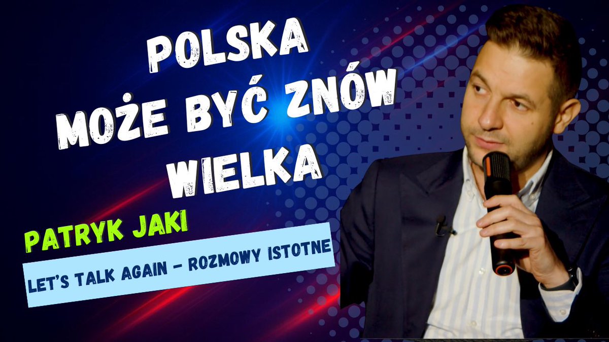 letstalk_pl's tweet photo. Polska znów może być WIELKA! Na naszym kanale ABSOLUTNIE wyjątkowa rozmowa z @PatrykJaki o stanie Polski, społeczeństwa i roli, jaką nasz kraj może odegrać, by uratować przyszłość Europy, a także o życiu i głębokiej przemianie duchowej, jaką przeżył. 👉 https://t.co/7e8r2i3t9s https://t.co/ZZUBPDm2EA