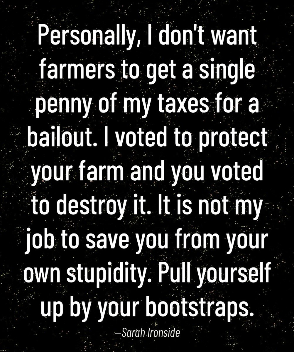 YpsiGal🇺🇸🌎☮️ (@ypsigal) on Twitter photo <a href="/atrupar/">Aaron Rupar</a> NO‼️
Absolutely NOT.
It's not like these farmers were hit with a national disaster like a hurricane that completely wiped them out
They voted for this!
Again. <a href="/atrupar/">Aaron Rupar</a> NO‼️
Absolutely NOT.
It's not like these farmers were hit with a national disaster like a hurricane that completely wiped them out
They voted for this!
Again.