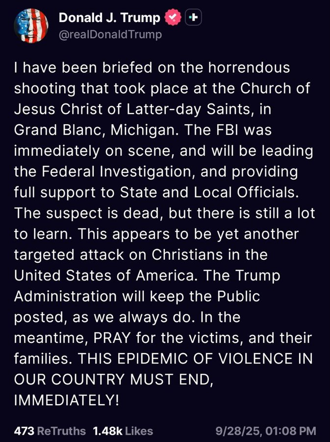 Right on queue "Anti-Christian Violence" is the spin for the Grand Blanc shooting