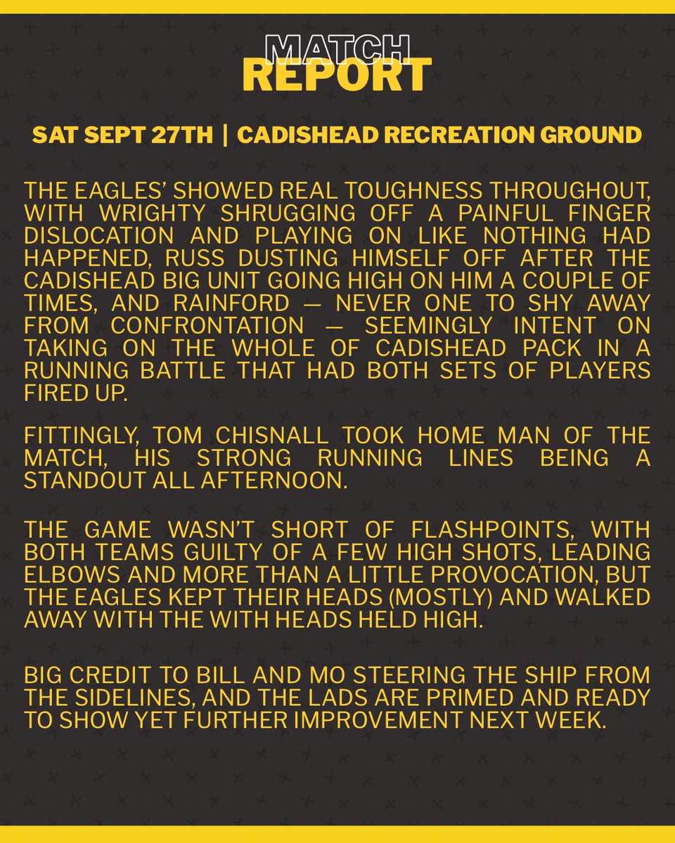 EaglesMastersRL's tweet photo. Hot off the press! Our match report from our weekend game at Cadishead Rhinos!

#MastersRugbyLeague #Masters #RugbyLeague #CommunityRL #CulchethEagles https://t.co/1e5ttk9kAu
