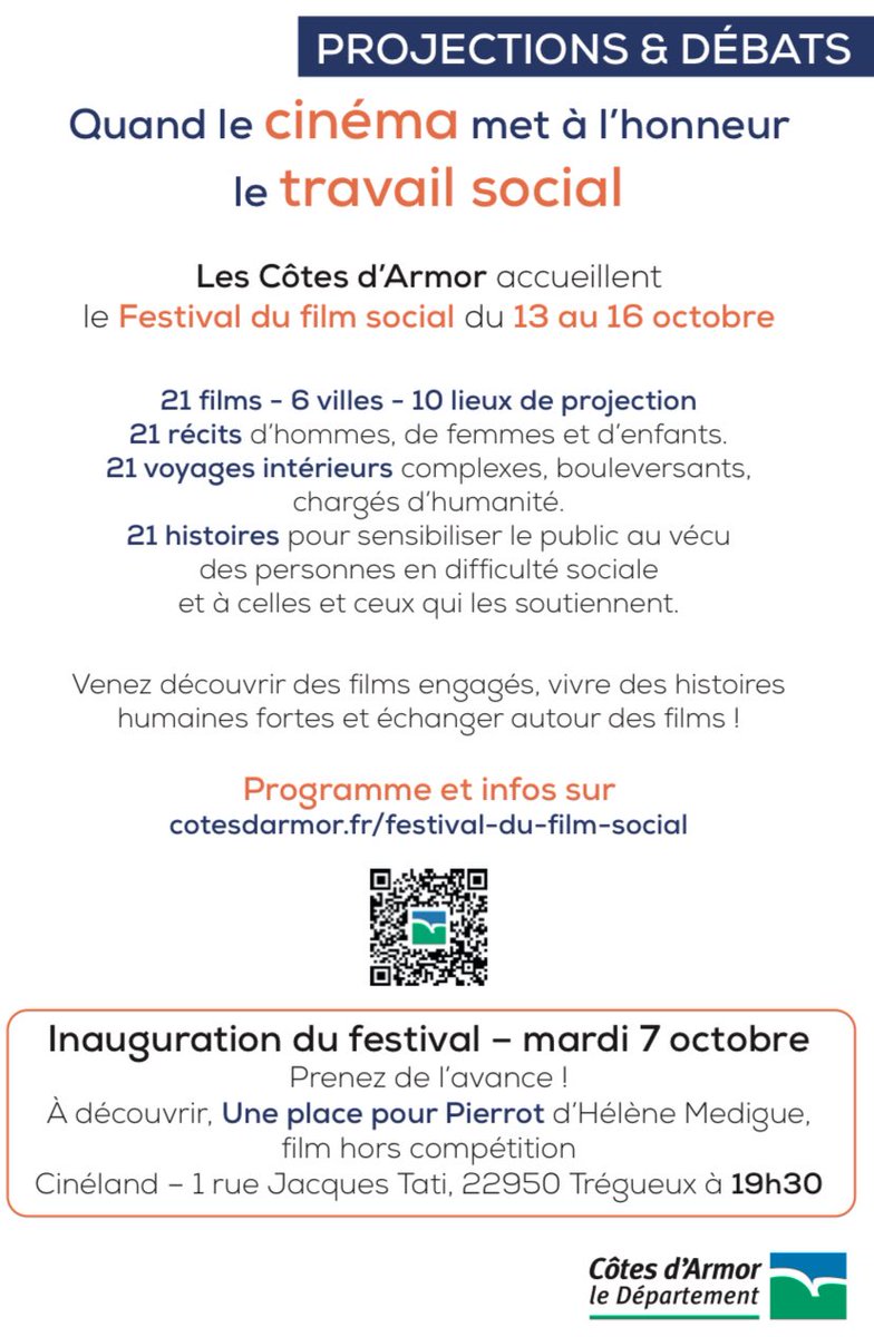 Festival du film social du 13 au 16 octobre.
Quand le cinéma met à l’honneur le film social, l’<a href="/LeCnam_Inseac/">Le Cnam #InsEAC</a>  est partenaire !