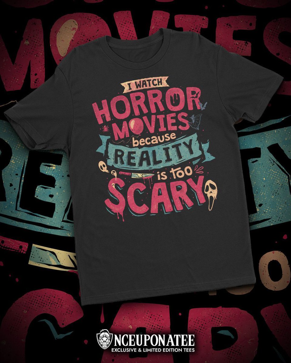 OnceTees's tweet image. Reality is terrifying. Horror movies? Comfort. 🖤
"Scary Reality" by TeesGeex → Limited Edition only at Once Upon a Tee.

Shop: onceuponatee.net/collections/Sc…

#HorrorLovers #SpookySeason #IndieArtists