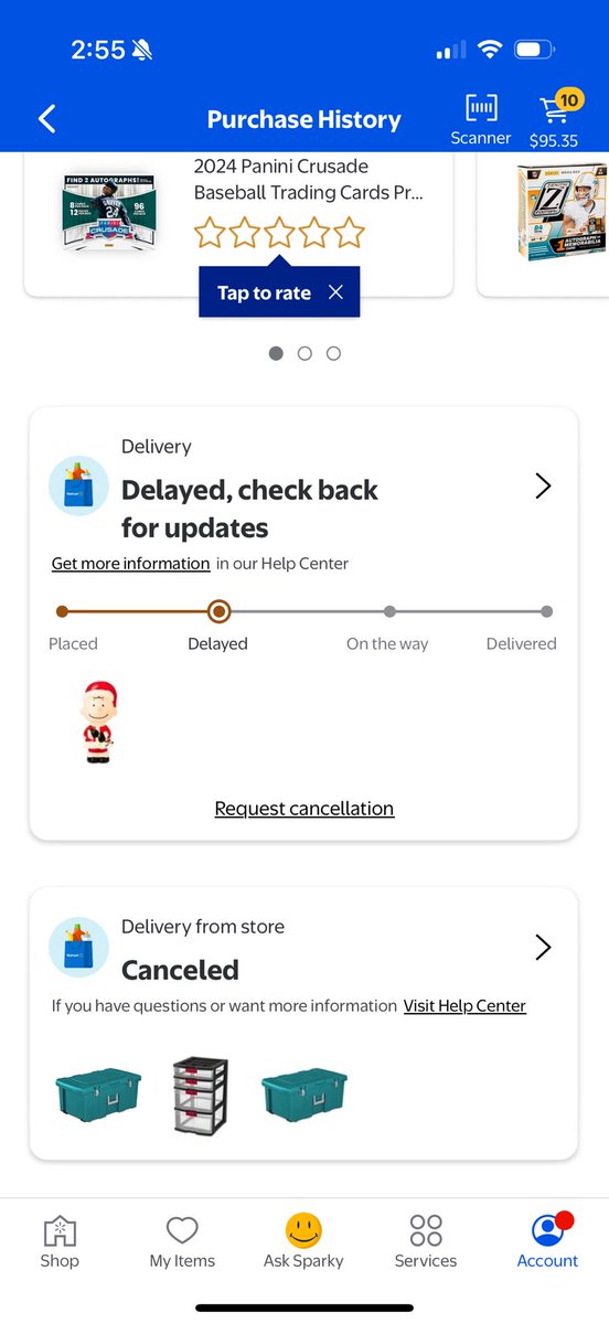 dolppye's tweet photo. @Walmart what’s going on….. nothing I order online works out anymore. I am assuming this will get cancelled as well. Get your stuff together, I’m starting to think I need to shop elsewhere! https://t.co/P83I3pskLm