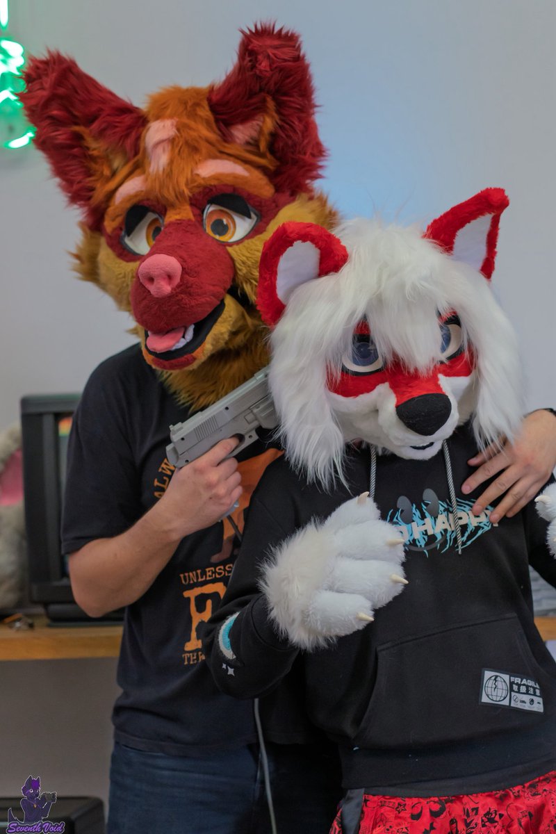 Floki was playing a game on the ps1 (time crisis) I can assure everyone this is a prop , also thought it was funny x3 
<a href="/Floki_AutumnFox/">Floki-AutumnFox</a> 
<a href="/TazonHusky/">Tazon Husky</a>