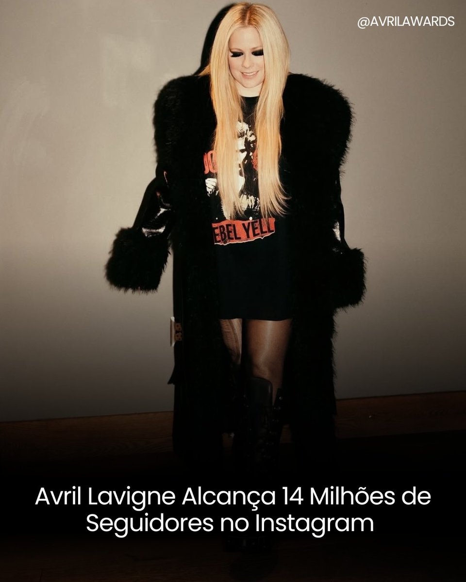 Avril_Awards's tweet photo. @AvrilLavigne acaba de atingir a marca de 14 MILHÕES de seguidores no Instagram! A rainha do pop punk segue conquistando corações pelo mundo!
#AvrilLavigne #14Milhões #PopPunkPrincess https://t.co/nGuCrJYhVt