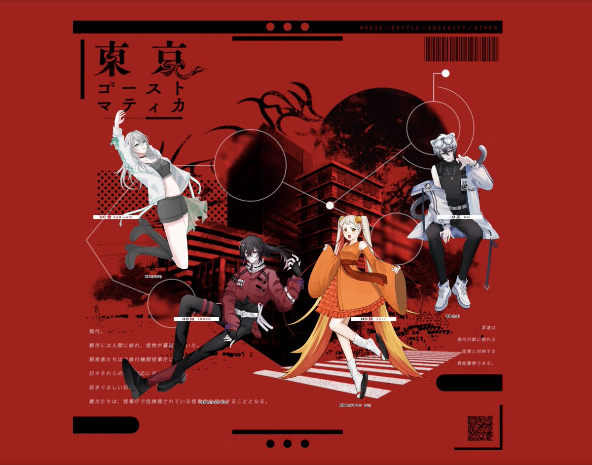 ᴄᴀʟʟ ᴏғ ᴄᴛʜᴜʟʜᴜ              
          『  東京ゴーストマティカ  』

｜ ᴋᴘ ︴ど

｜ ᴘᴄ・ᴘʟ
　 ʜᴏ雷  雨那        ︴よくや
　 ʜᴏ狗  夜長 月   ︴u①
     ʜᴏ鈴  鈴草 音   ︴妖狐マリ
　 ʜᴏ灰  魂禍        ︴さとうしお

(敬称略)

︎✿ ᴇɴᴅ - END-1 全員生還
.
