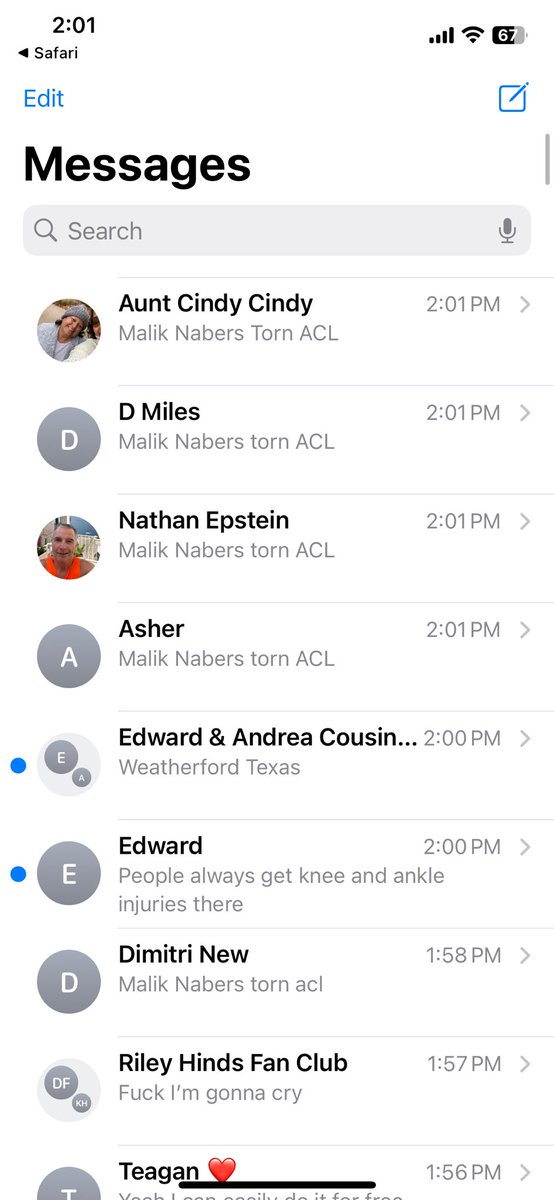Malik Nabers Torn ACL got me so messed up im texting everybody including my aunt
