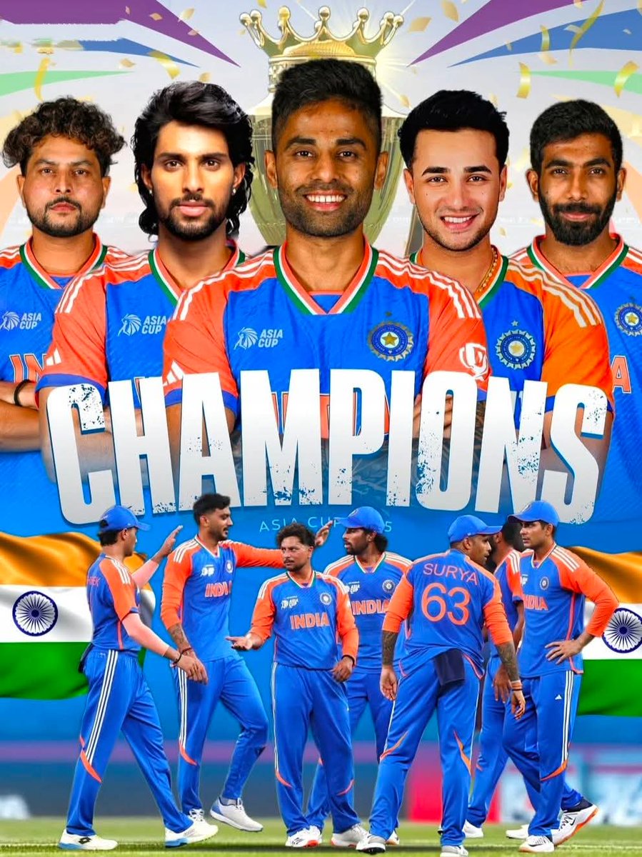 Congratulations Team India 🇮🇳💙 #asiacup2025 #IndvsPak #AsiaCupFinal