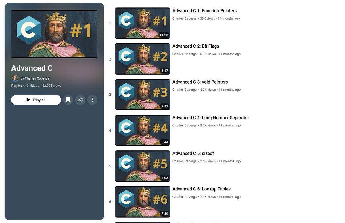Master Advanced C Programming like a pro!
This playlist goes beyond basics and dives deep into the real power of C 
👉 Bit Flags
👉 Pointers
👉 Structs
👉 And a lot more hidden gems

If you want to level up from "Just coding" to "Thinking in C" this is the series you NEED.
🎥
