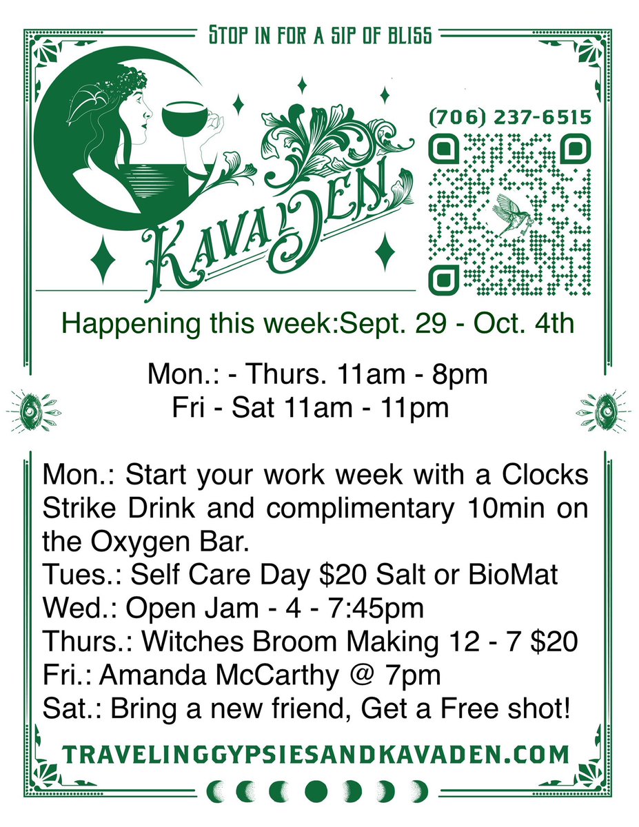 Happening this week:

#downtownromega #wheninromega #kavacommunity #wellnesslounge #gamelounge