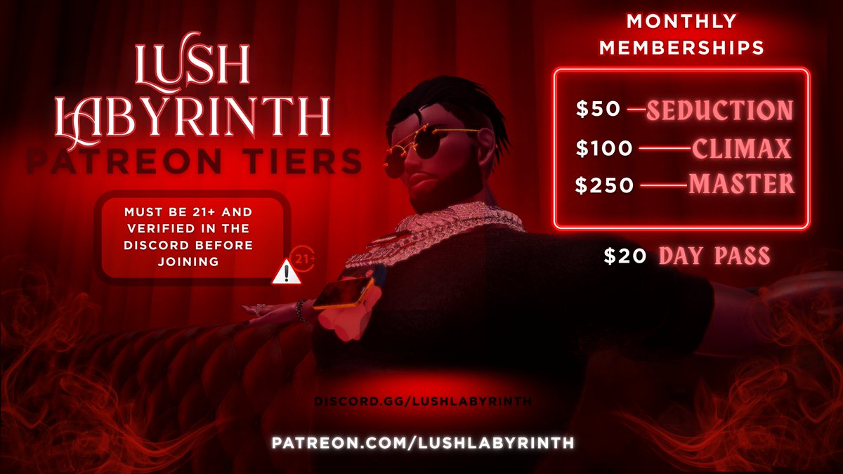 To find more information about our patreon and services that we offer go to patreon.com/c/LushLabyrinth #VRC #hentaiِ
