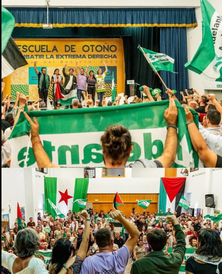 Este finde en la Escuela de Otoño de <a href="/AdelanteAND/">Adelante Andalucía</a> (Cuevas del Becerro)
💚🤍💚

Nos llevamos nuevos aprendizajes y estrategias para seguir construyendo soberanía. 

✊🏽🇳🇬Viva Andalucía Libre!
🇵🇸Viva Palestina Libre!