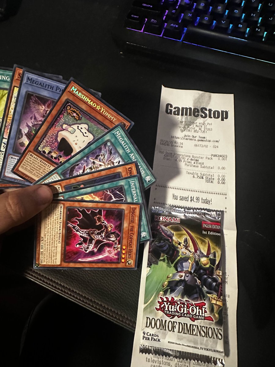 GameStop ProRewards W!
#yugioh #gamestop