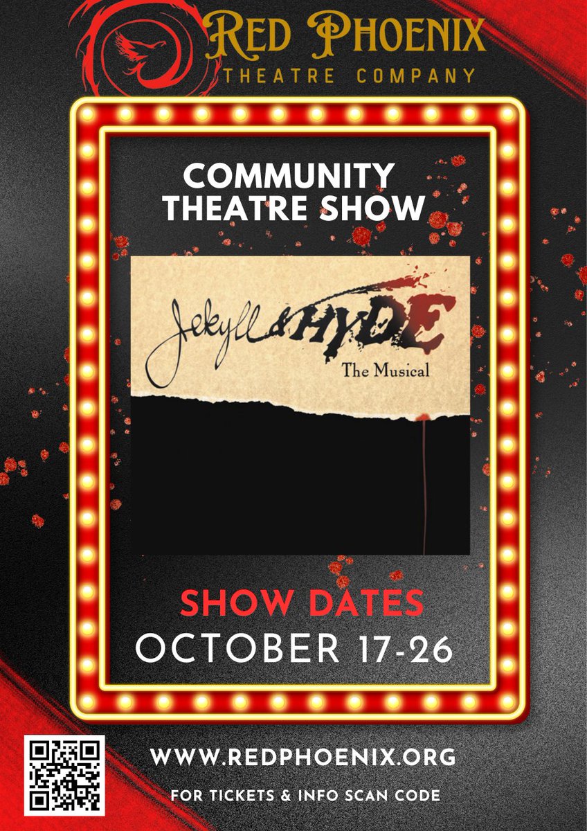 RedPhoenixTC's tweet photo. Jekyll and Hyde - October 17 - 26 - https://t.co/HK3vUm0DSp Tickets are on sale now for Jekyll and Hyde. Don't miss your chance to see this stellar cast perform this blockbuster musical! https://t.co/0UyPoG9voN
