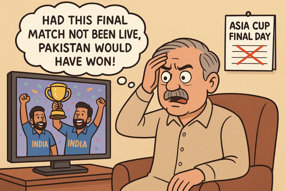 bhartendukumar's tweet photo. Had this match not been live , Pakistan would have won the final Asia Cup 🤣 https://t.co/slbix1b6JI
