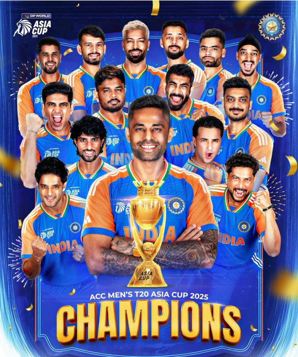India team winners Asia cup 2025 
Congratulations 🎉👏👏👏 
<a href="/cricketworldcup/">ICC Cricket World Cup</a> 
<a href="/BCCIdomestic/">BCCI Domestic</a> 
<a href="/cricketworldcup/">ICC Cricket World Cup</a> 
<a href="/asiacric/">Asia Cricket</a>