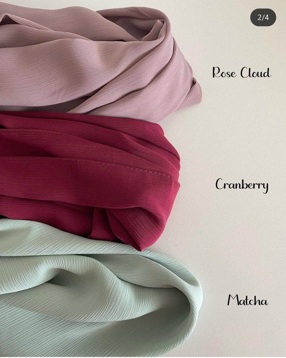 Ummammarr's tweet photo. The Premium Crinkle chiffon scarves is perfect for everyone who loves elegance,simplicity and gives you that boujee look
Amazing texture,flows effortlessly and drapes beautifully
Price:7,000 naira
Available in 40 colours
Location:Abuja 
Send a dm to place order https://t.co/xJgqrgh67e