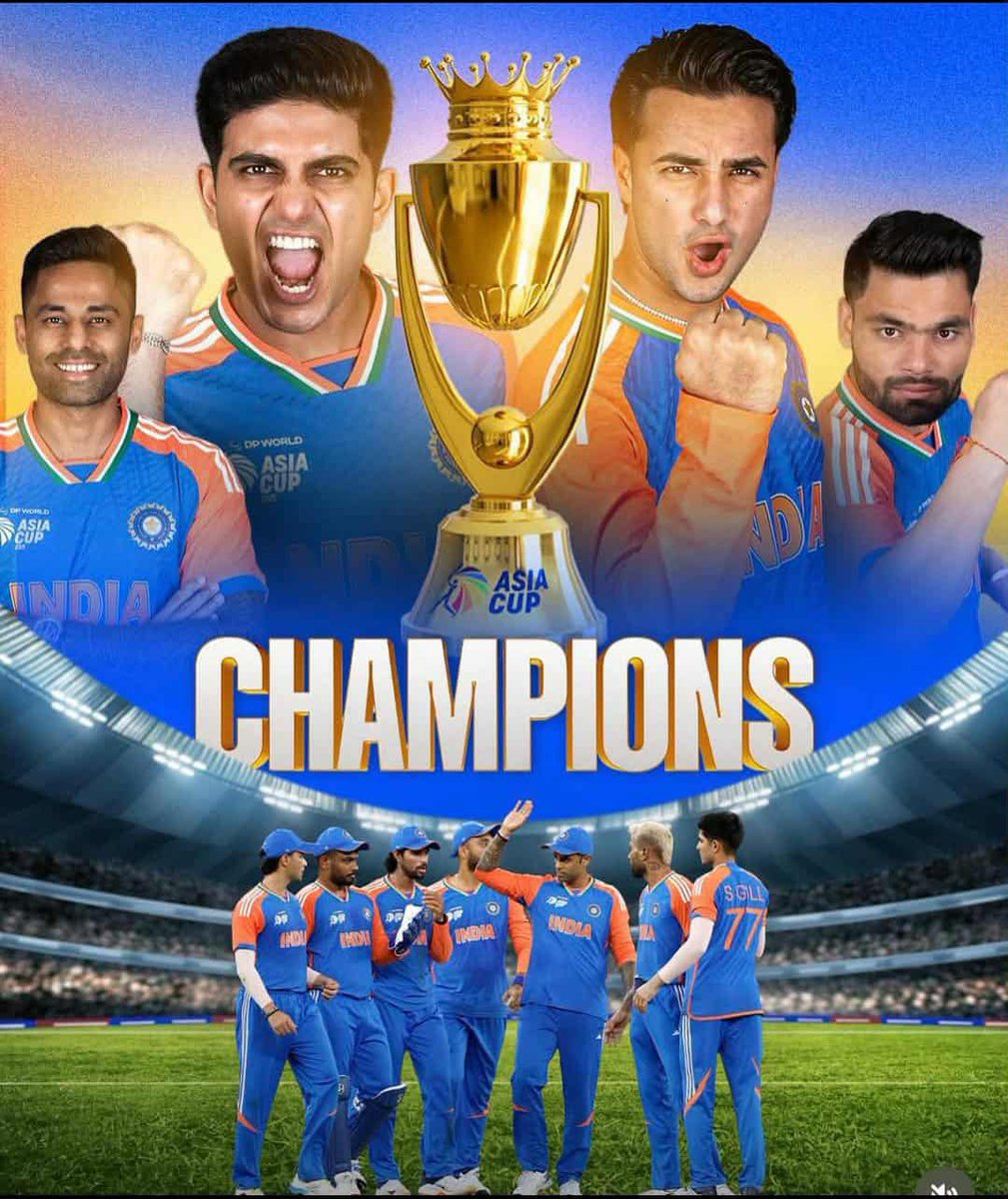 SumeetBhat9's tweet photo. C H A M P I O N S 🇮🇳
Congrats Team India Asia Champs 🇮🇳🇮🇳🇮🇳
“Tohi Korvu Kamaal
   Wayhuk Thaal
Ghari Karin Panas Saal”
#OperationSindoor  
#INDvPAK #AsiaCupFinal #IndiaVsPakistan #indvspak2025

@sachin_rt  @imVkohli   @PMOIndia  @AmitShah  @AnantnagDIPRC  @DCAnantnag https://t.co/R6gjf5Agk4