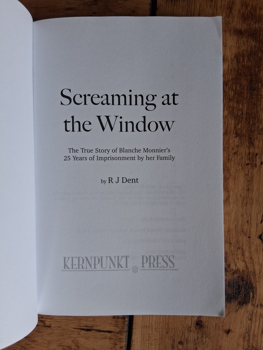 True crime and coffee.

Title: Screaming at the Window
Subtitle: The tragic story of Blanche Monnier, the Prisoner of Poitiers
ISBN: 979-8-9865233-9-2
Language: English
Format: Paperback
Pages: 222
Genre: True Crime
Publisher: KERNPUNKT Press.
kernpunktpress.com/store/p42/scre…