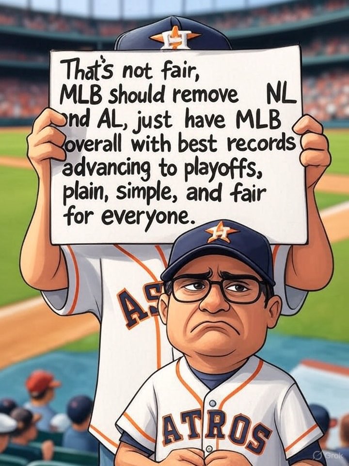 acupofbaseball's tweet photo. The New York Mets or Cincinnati reds are going to be in the playoff with only 6 games over .500 but the Houston Astros are eliminated with a record of 10 games over .500
That’s crazy 😖😖 and I not an Astros fan 
#mlb #baseball https://t.co/SCSQqyUV1W