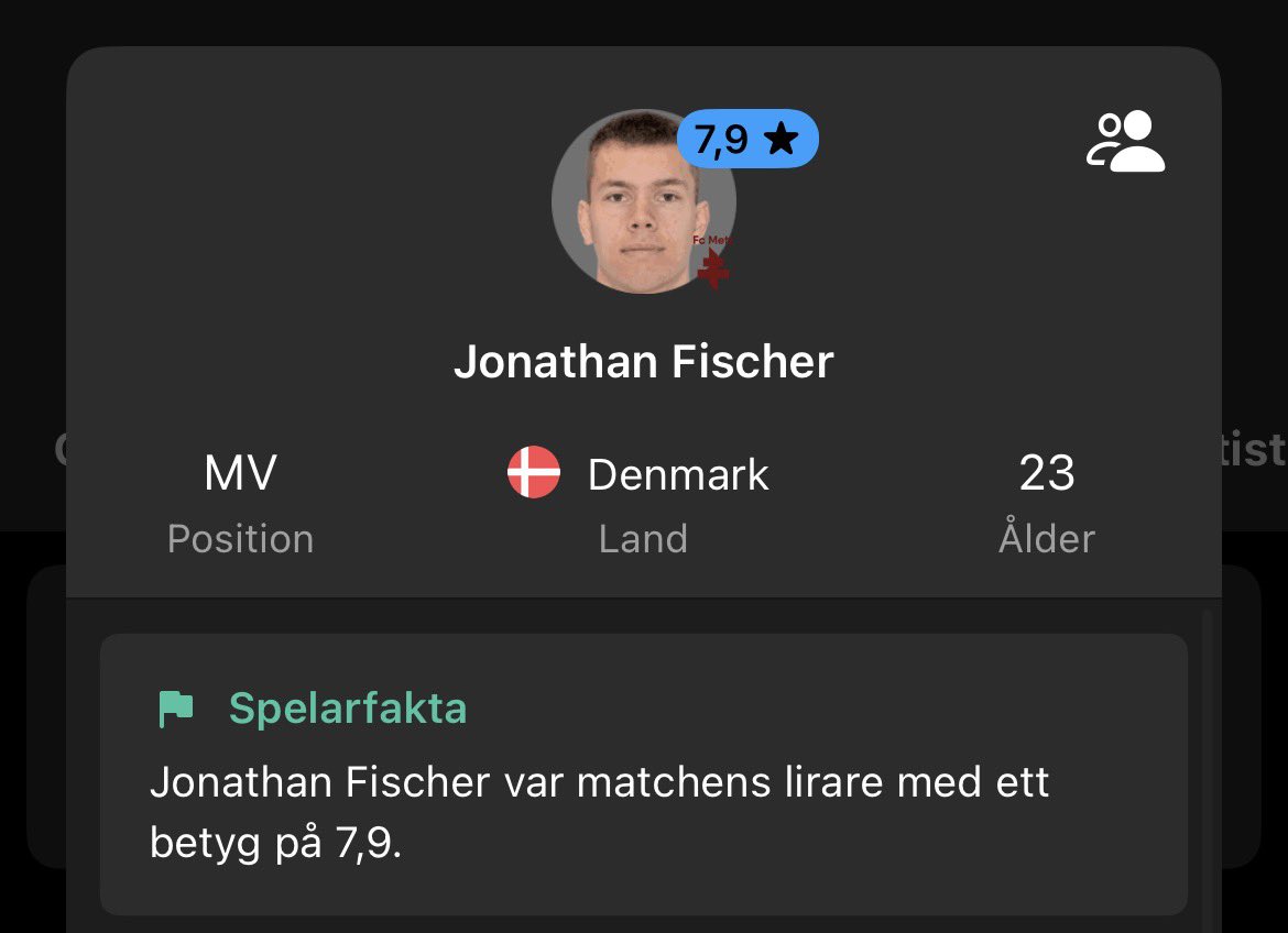 Matchens lirare 🔥 Jonathan Fischer