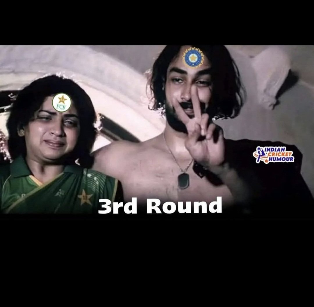 Third round 😆😆 jung me bhi fuss aur cricket field par bhi #INDvsPAK