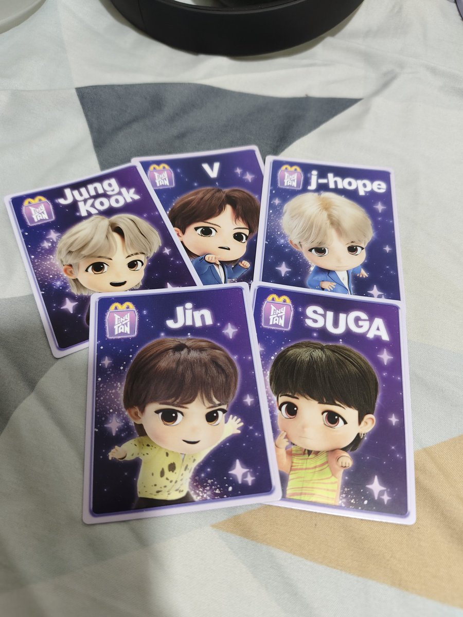 Miraga2001's tweet photo. Pa trade po TinyTan BTS McDo meal.

I have (2) JK. (New, sealed)
LF: (1) RM and (1) Jimin.
Location: Pasig.
#TinyTanxMcDonalds #BTS 

Gusto ko ma-complete huhu https://t.co/SfqMt8mc6N